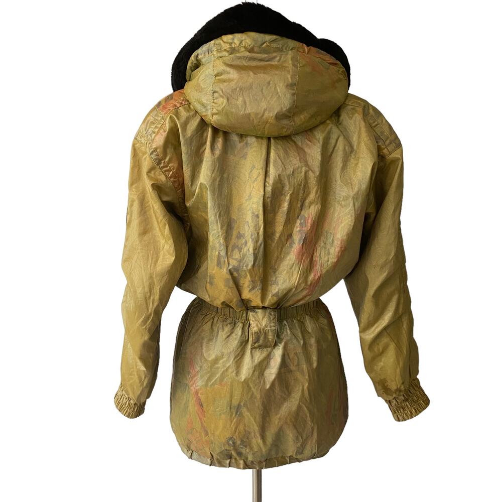 Vintage Obermeyer Down Ski Jacket w Faux Fur Trim Hood Women Sz XS / S R$389 - Picture 6 of 14